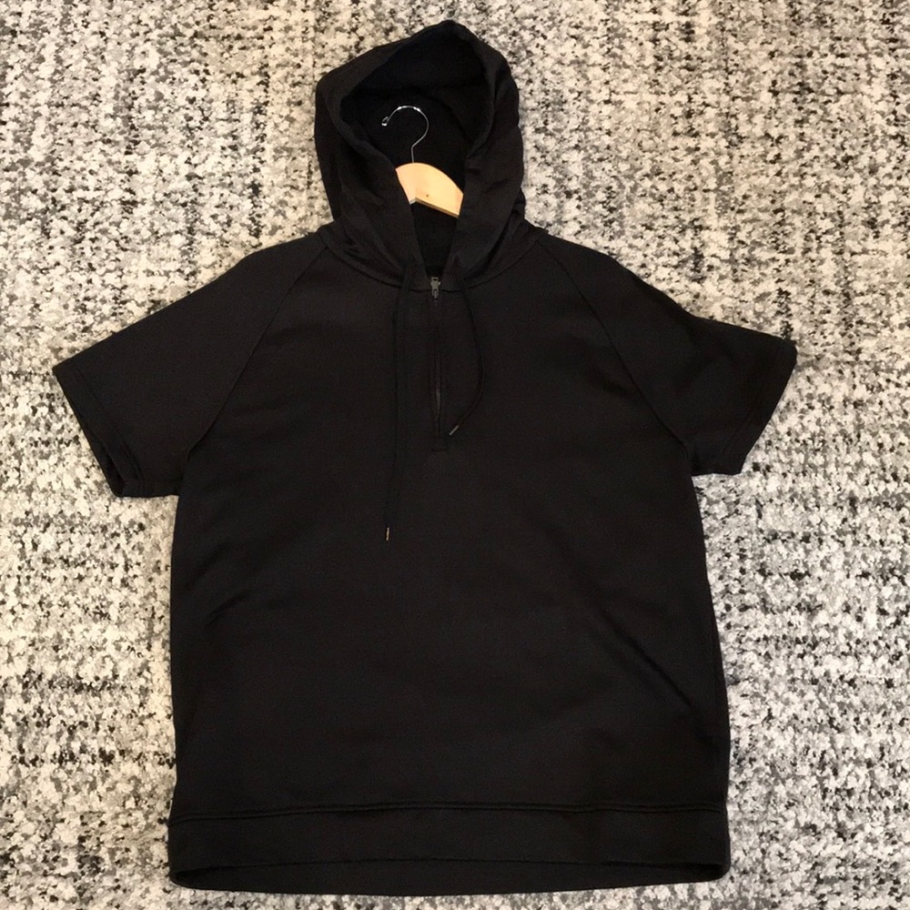 COS Black Short Sleeve Hoodie